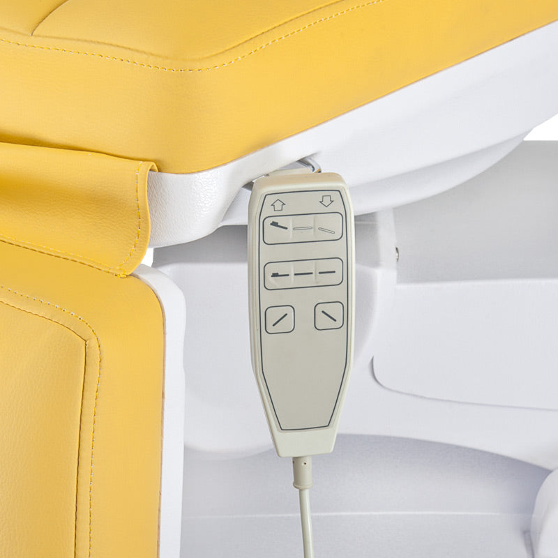 Mazaro electric cosmetic chair BR-6672B Miod by Beauty System showing adjustable backrest and cushioned seating for beauty treatments.