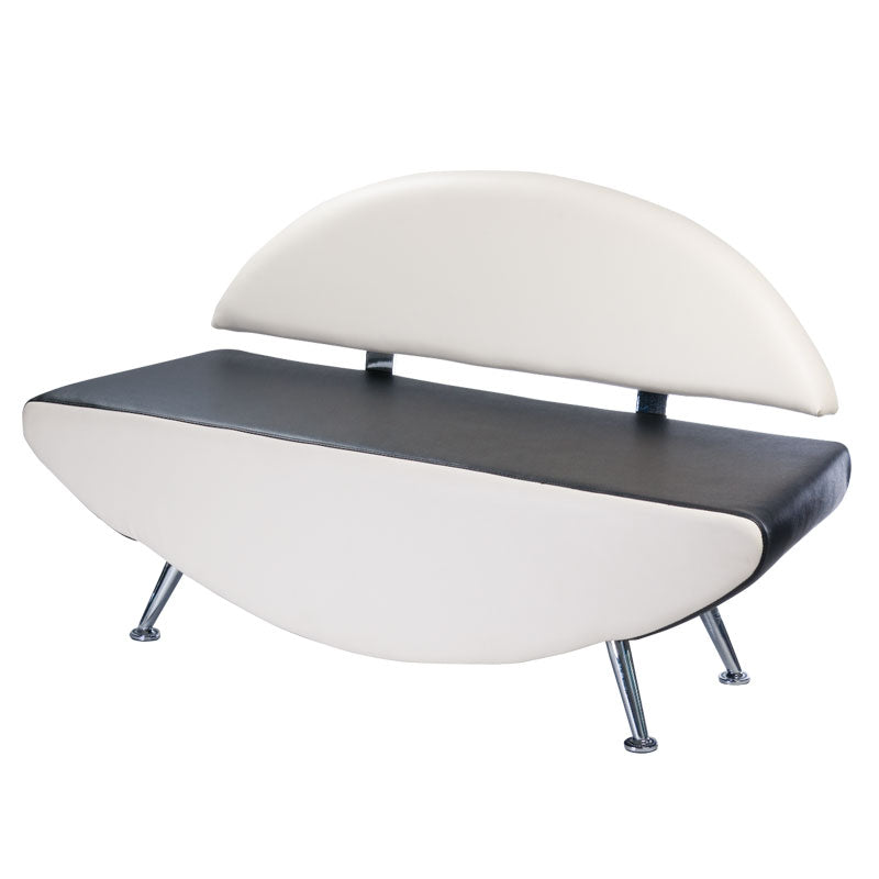 Sofa for waiting area Carini BD-6710 whiteu0142o-czarna - BVShop