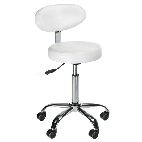 Taboret kosmetyczny z opar. BD-9934 white - BVShop