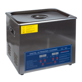 Beauty System Ultrasonic Cleaner 10L BS-UC10 with 300W, showing a professional 10-liter ultrasonic cleaning device in operation.
