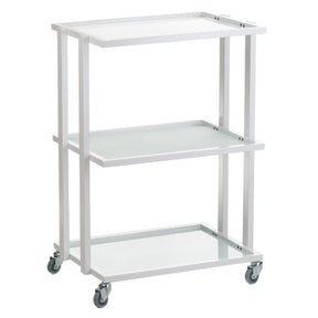 White Beauty System cosmetic cabinet BCH-5043 with multiple storage compartments and sleek design for organized beauty products.