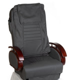 Gray massage armchair for pedicure by Beauty System, model BR-3820D, featuring cushioned seating and adjustable footrest.