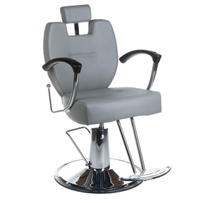 Fotel barberski HEKTOR BH-3208 Jasno Szary - BVShop