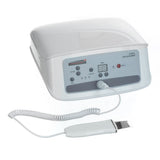 Gray cavitational peeling device BR-857A from Beauty System, with a sleek gray design and control panel for facial skincare.