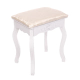 KARI White Vanity Table with LED Mirror & Stool - BVShop