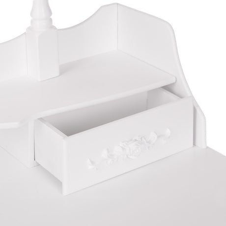 4-Toaletka biała NINA lustro LED + taboret-4