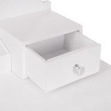 White MONICA vanity table with LED mirror + stool - BVShop