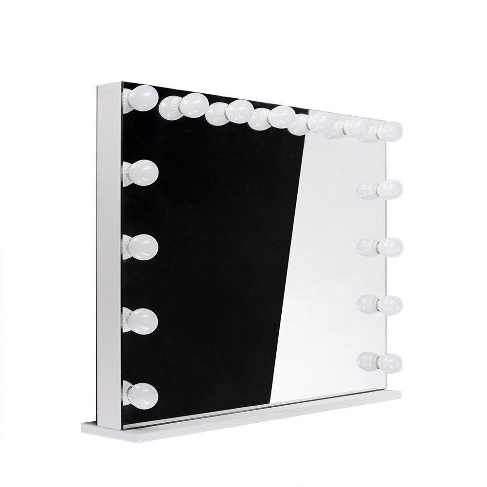 LED-illuminated Hollywood mirror by Beauty System, 100x80cm, with bright LED lighting and sleek reflective surface.