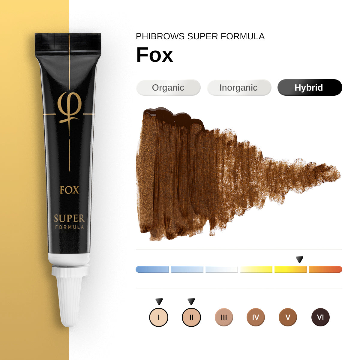PhiBrows SUPER Fox PMU & Microblading Pigment 5ml — shade and colour information