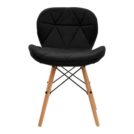 4Rico Cosmetic chair QS-186 black velvet - BVShop