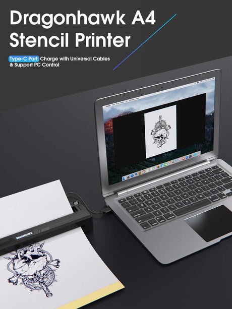Mast DragonHawk A4 Wireless Thermal Tattoo Stencil Printer Machine - BVShop