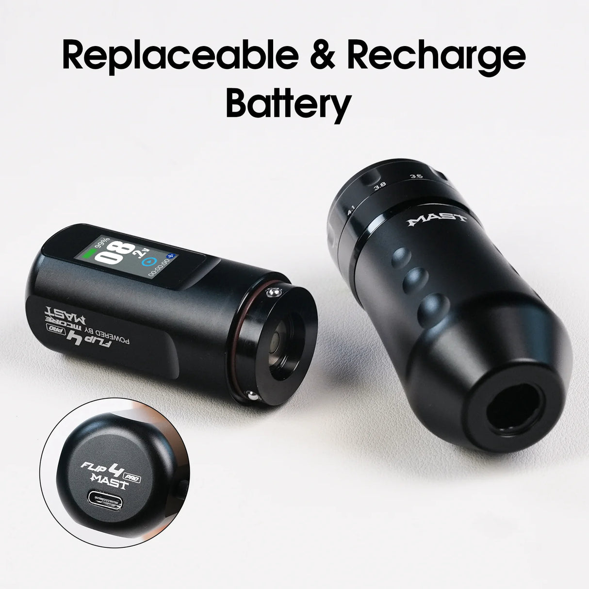 Mast Flip 4 Pro Wireless Tattoo Machine Black - BVShop