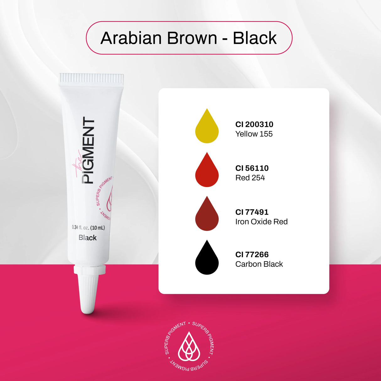 The Pigment Microblading Arabian Brown-Black Pigmentas 10ml