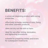 DuoClean lash and brow cleanser ingredients and salon benefits