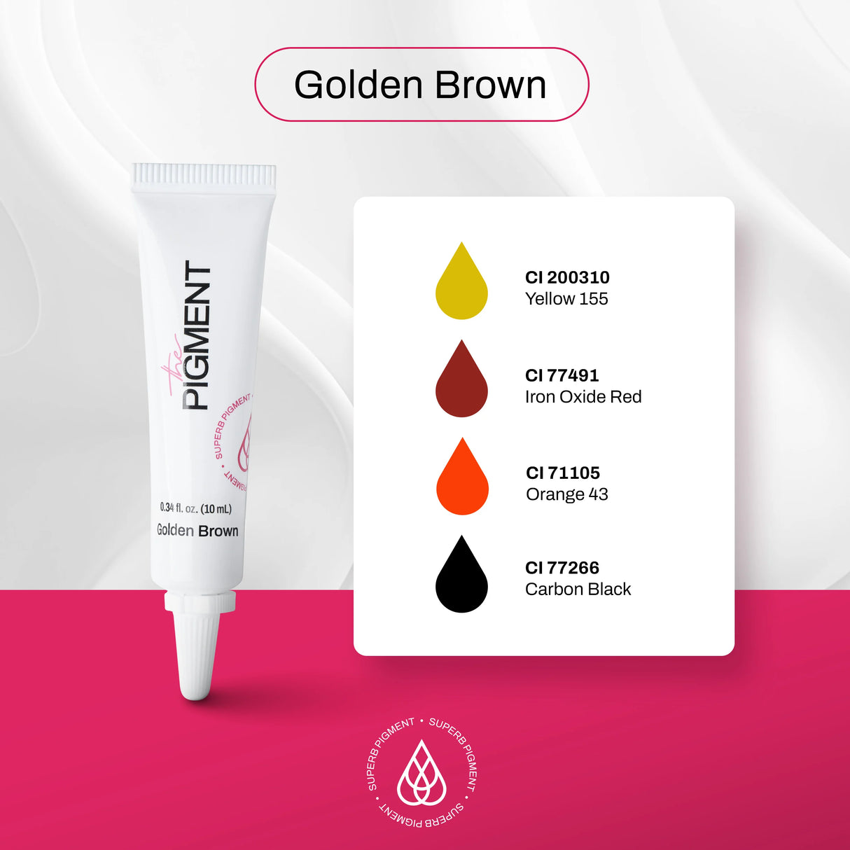 The Pigment Microblading Golden Brown Pigmentas 10ml