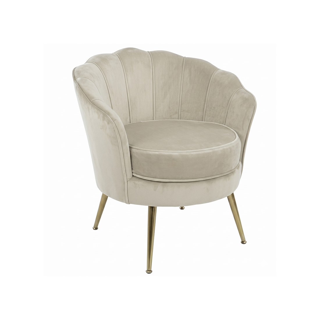 LUGANO BX-LE69 Upholstered Chair Cream Velvet - BVShop