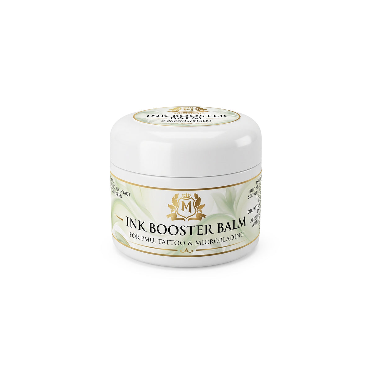 Skin Monarch Ink Booster Balm 30ml, uždarytas baltas indelis su priekine etikete