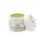 Skin Monarch Ink Booster Balm 30ml, atidarytas indelis su geltonu balzamu ir dangteliu