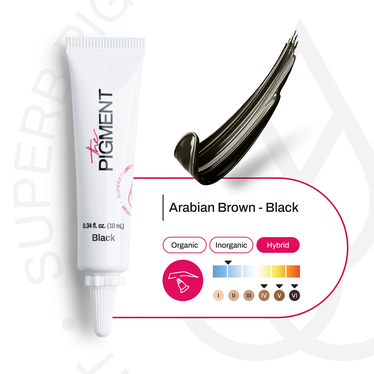 The Pigment Microblading Arabian Brown-Black Pigmentas 10ml