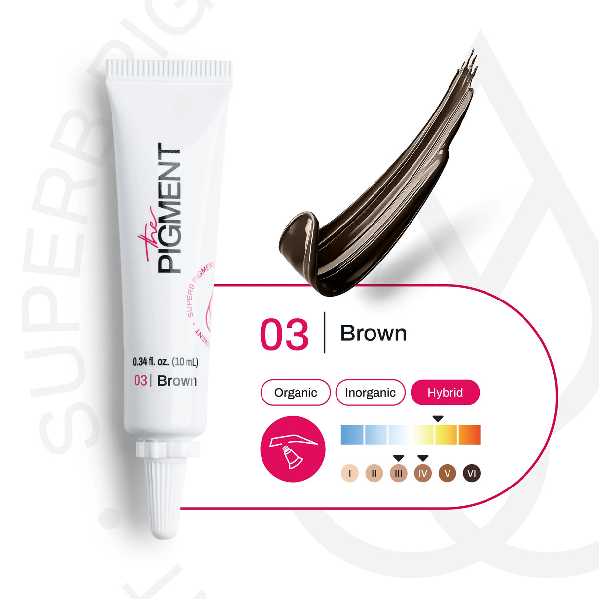 The Pigment Microblading Brown 3 Pigmentas 10ml