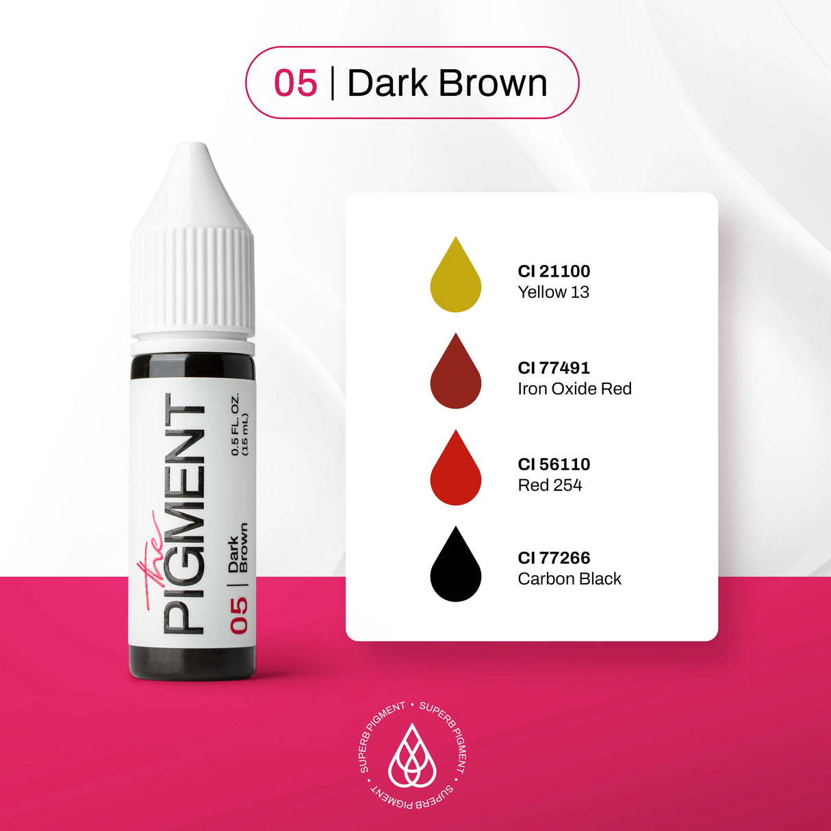 The Pigment 05 Dark Brown Pigmentas 15ml