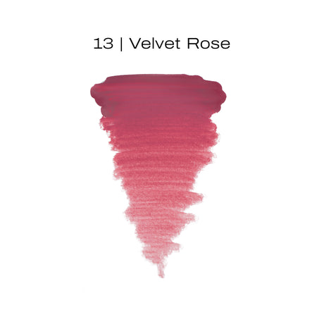 The Pigment 13 Velvet Rose lip pigment swatch for PMU artists