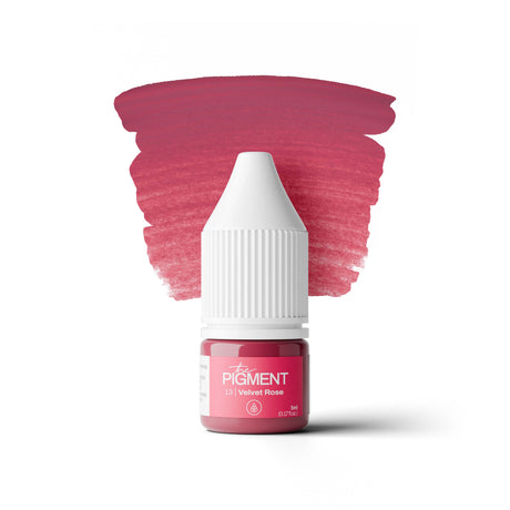 The Pigment 13 Velvet Rose 5ml lip PMU pigment bottle for artists