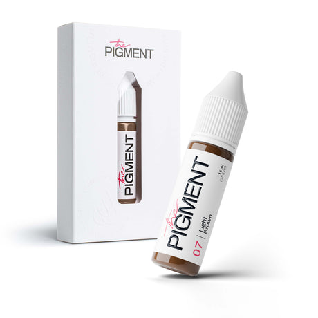 The Pigment 07 Light Brown professional eyebrow pigment bottle