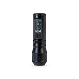 Wireless AVA UNI-X tattoo pen machine with ergonomic design and sleek black finish, ready for professional tattooing.