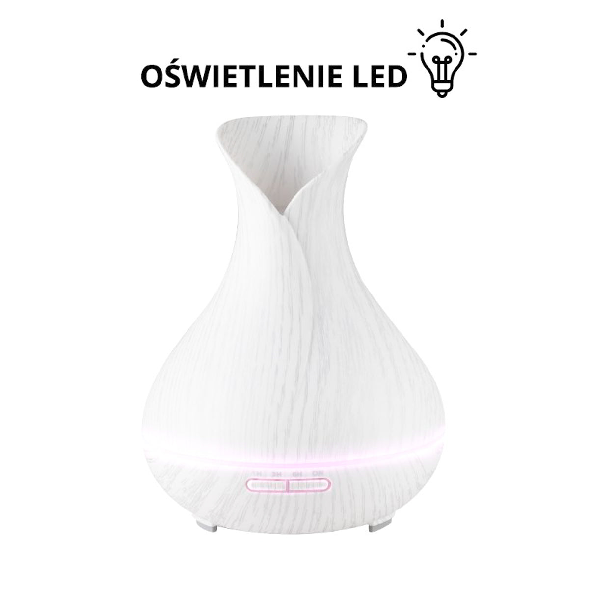 Aroma diffuser air humidifier spa 15 white wood 550 ml + timer - BVShop