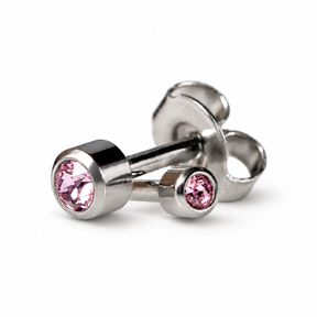 Caflon Blu Piercing Earrings Mini Alexandrite 3 mm (White Stainless Steel)