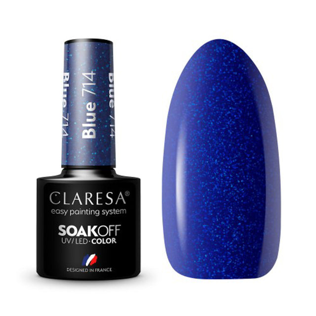 CLARESA Hybrid nail polish BLUE 714 -5g - BVShop