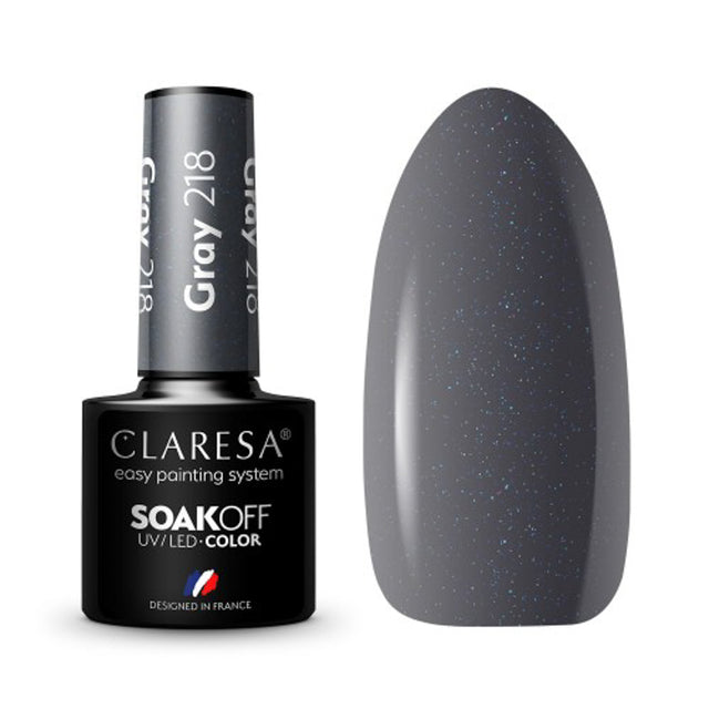 CLARESA Hybrid nail polish GRAY 218 -5g - BVShop