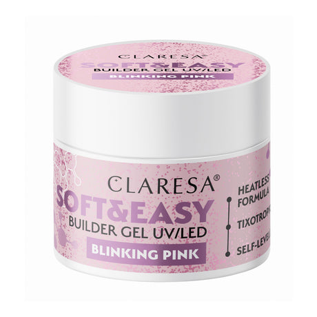 Claresa Soft&Easy building gel blinking pink 12g - BVShop