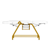 Cosmetic chair 557G with cuvettes white - BVShop