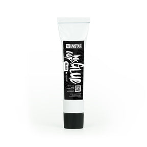 Unistar Cup Ink Glue 50g in a clear cup showing the white adhesive inside, used for craft and repair projects.