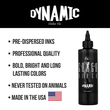 Dynamic Tattoo Ink Ganga Black 240ml - BVShop