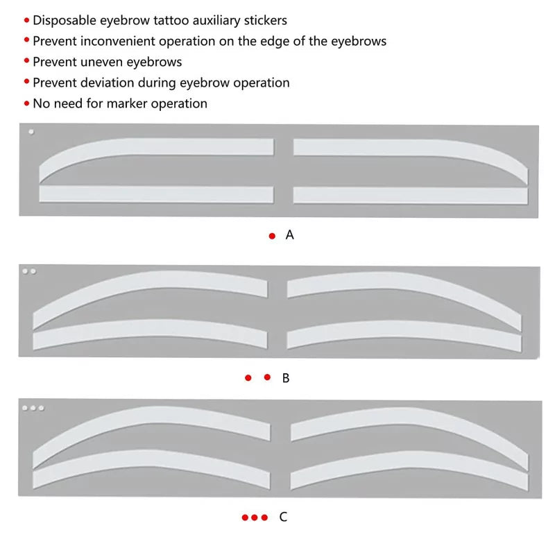 Eyebrow Template Stickers 6pcs - BVShop