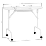 Folding desk 4031 white + bag - BVShop