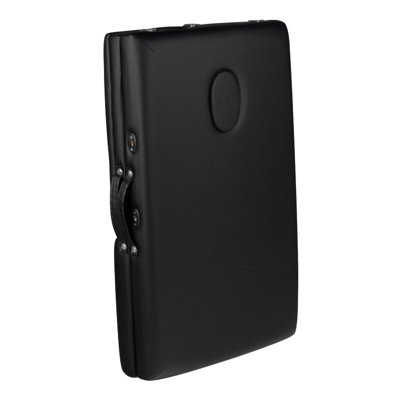 Folding massage table, aluminum, comfort, 2 black segments - BVShop