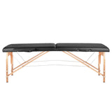 Folding massage table, wood comfort, 2 sections black - BVShop