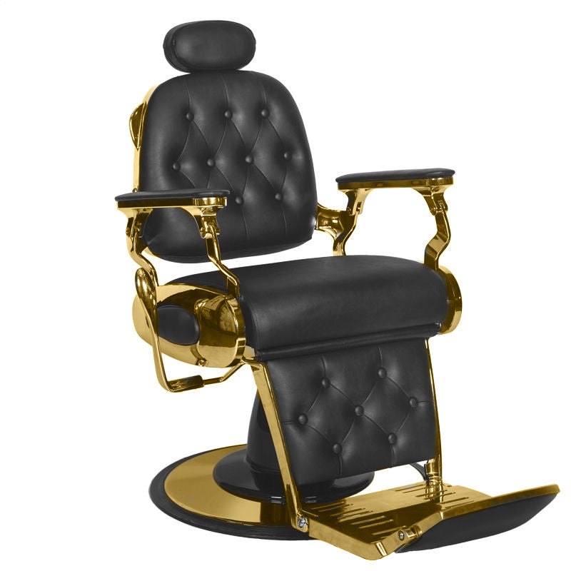 Gabbiano Barber Chair Grancesco black and gold - BVShop