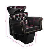 Gabbiano barber wash unit berlin black / black bowl - BVShop