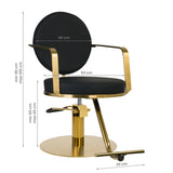 GABBIANO HAIRDRESSING CHAIR ARRAS BLACK GOLD - BVShop
