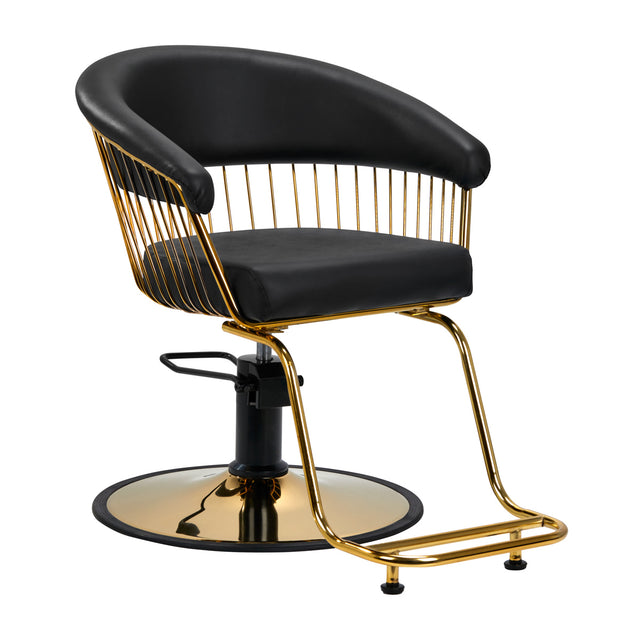Gabbiano hairdressing chair Lille gold black - BVShop