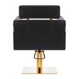 Gabbiano hairdressing chair Toledo gold black - BVShop