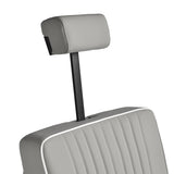 Gabbiano Levi barber chair with black frame gray without stitching at the back - BVShop