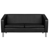 Gabbiano sofa for waiting room bm18003 black - BVShop