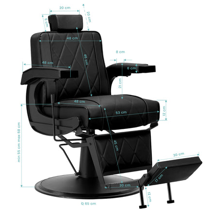 Hair System barber chair BM88066B black - BVShop