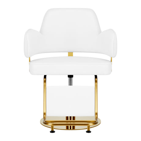 Hairdressing chair Gabbiano Linz NQ Gold White - BVShop